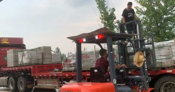 安阳 黄金麻冰裂纹，地铺石装车