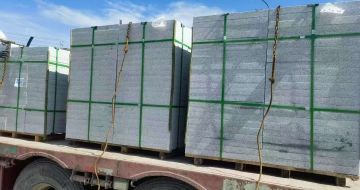 安阳 芝麻白花岗岩地铺石装车日常