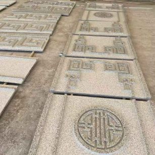 安阳 白麻花岗岩外墙立面雕刻板
