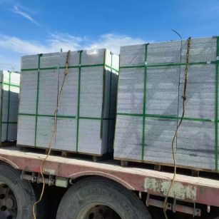 安阳 芝麻白花岗岩地铺石装车日常