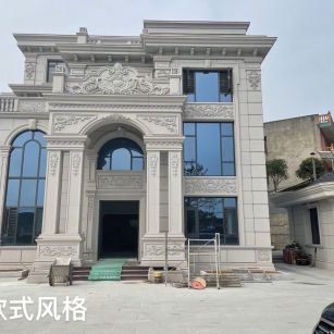 安阳 白麻花岗岩别墅外墙干挂