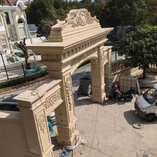 安阳 黄金麻荔枝面花岗岩别墅门楼