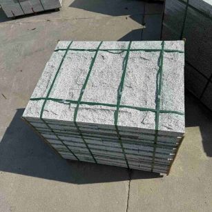 安阳 白麻花岗岩石材自然面蘑菇石成品