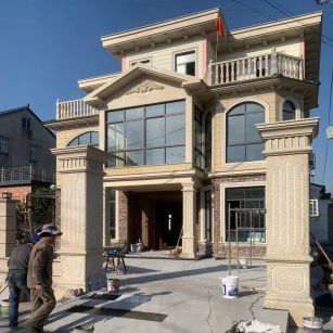 安阳 黄金麻花岗岩荔枝面别墅外墙干挂私家专属