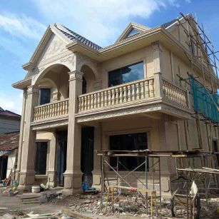 安阳 黄金麻花岗岩石材私人别墅雕花门楼柱阳台栏杆