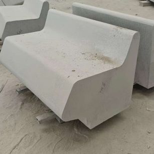 安阳 芝麻白花岗岩异形坐凳，石凳