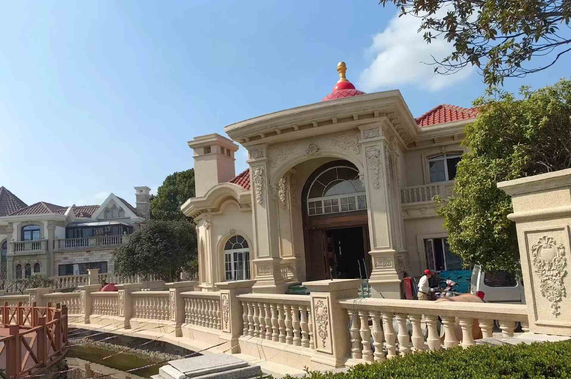 安阳 黄金麻花岗岩欧式别墅