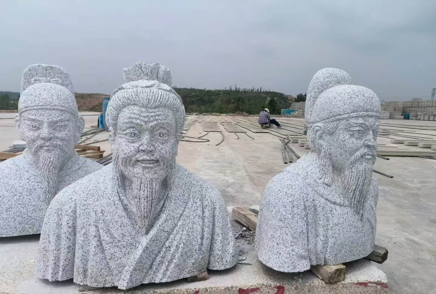 安阳 白麻花岗岩石材人物立体雕刻