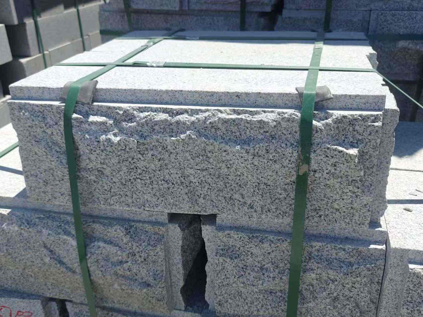 安阳 芝麻白花岗岩自然面成品