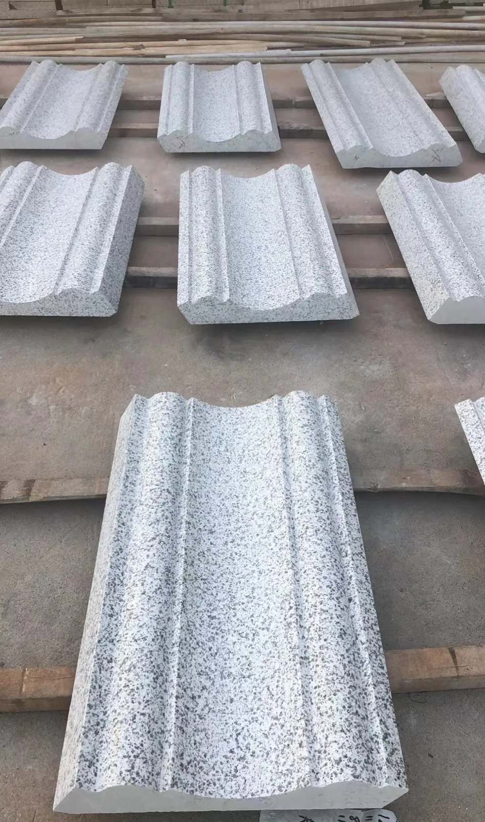 安阳 白麻花岗岩光面别墅线条