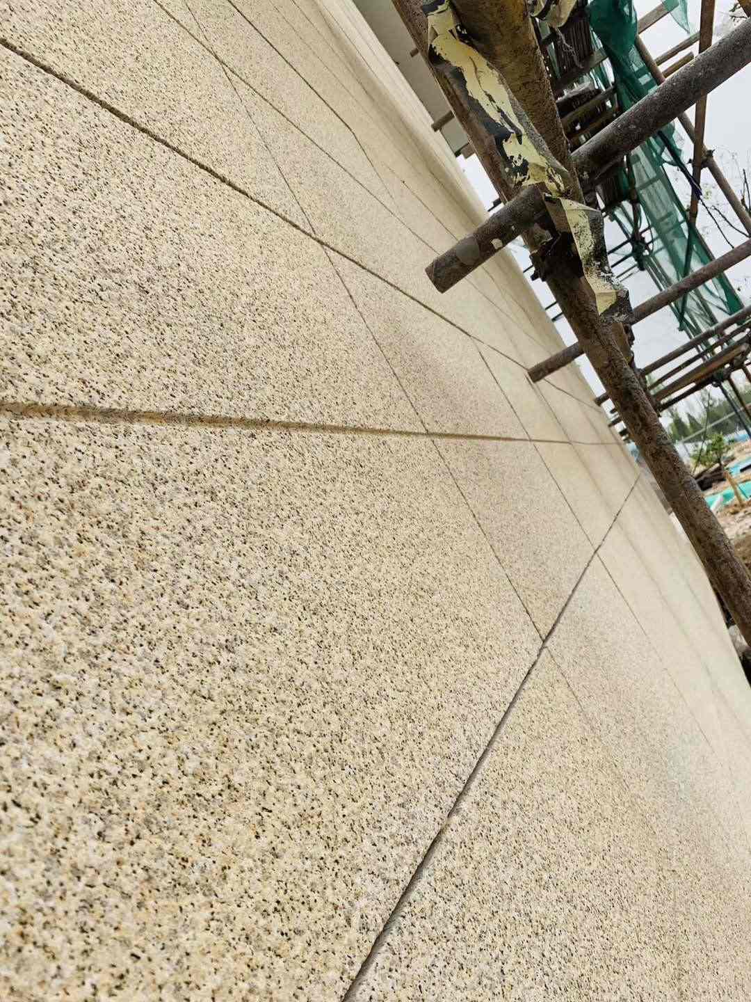 安阳 黄金麻花岗岩荔枝面外墙干挂石材效果示例