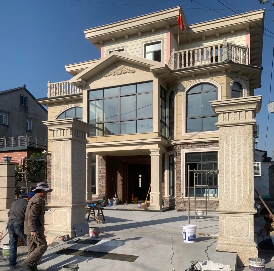 安阳 黄金麻花岗岩荔枝面别墅外墙干挂私家专属