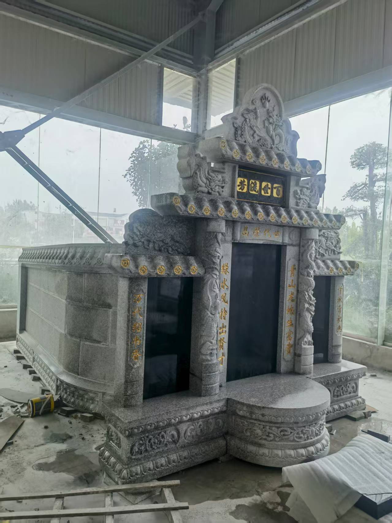 安阳 芝麻白墓碑效果展示图